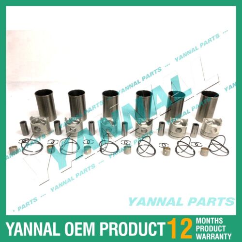 6x For Hino Overhaul Rebuild Kit H07CT Engine Spare Parts