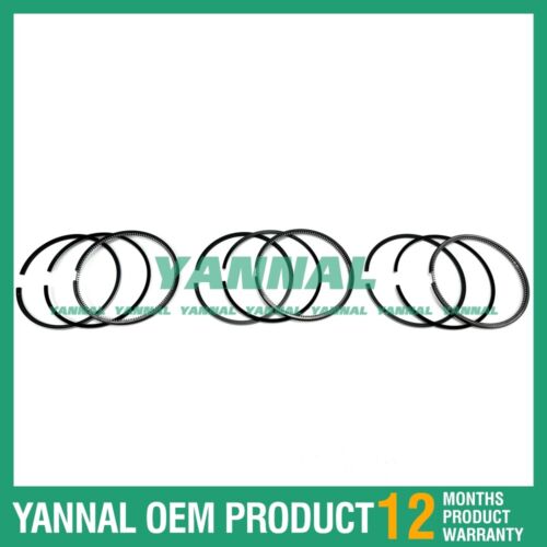 3 مجموعة المكبس الدائري 0.5 مللي متر 3.5 مللي متر لأجزاء المحرك Yanmar 3TNA72 (تناسب محرك واحد)