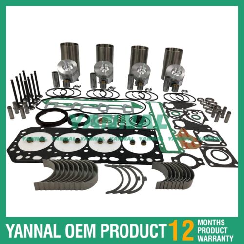 Overhaul Rebuild Kit With Gasket Set Bearing For Yanmar 4TNE88
