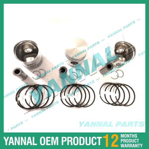 3x For Yanmar Piston With Rings Set 3T84 Engine Spare Parts