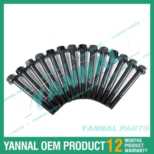 14 PCS 3TNV76 Cylinder Head Bolt Set 119810-01200 For Yanmar diesel Engine Parts