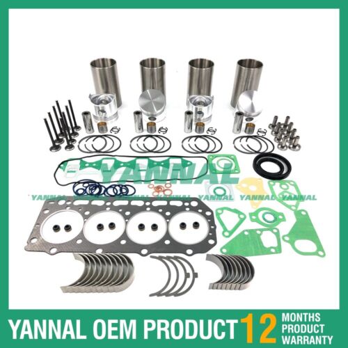 Kit de reconstrucci¨®n de revisi¨®n para rodamiento de juego de juntas de cabeza completa de anillo de pist¨®n Yanmar 4D84-1