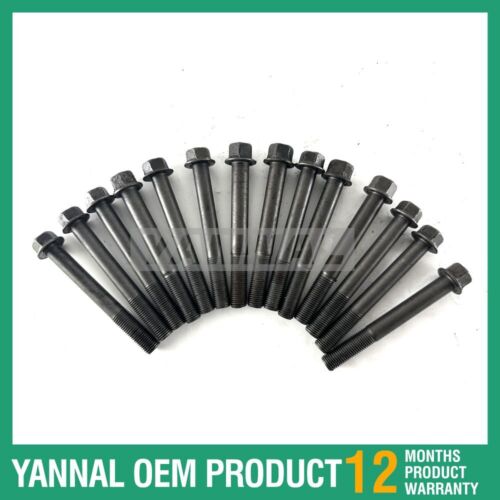 14 PCS Cylinder Head Bolt For Yanmar 3TNV84 Diesel Engine