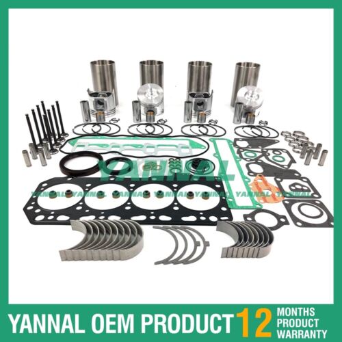 Overhaul Rebuild Kit With Gasket Set Bearing For Yanmar 4TNE88