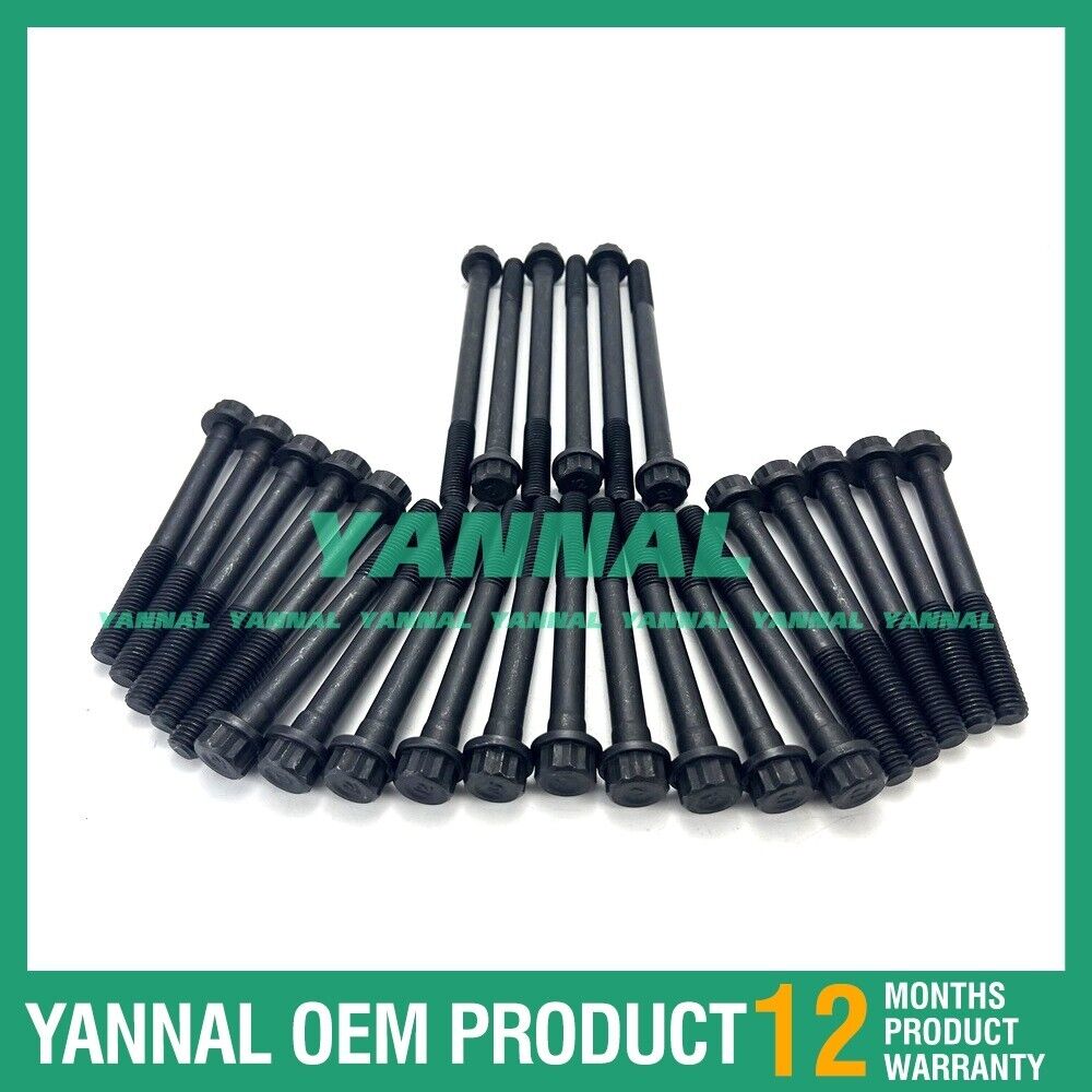 26X 6D107 Cylinder Head Bolt For Komatsu Excavator Parts