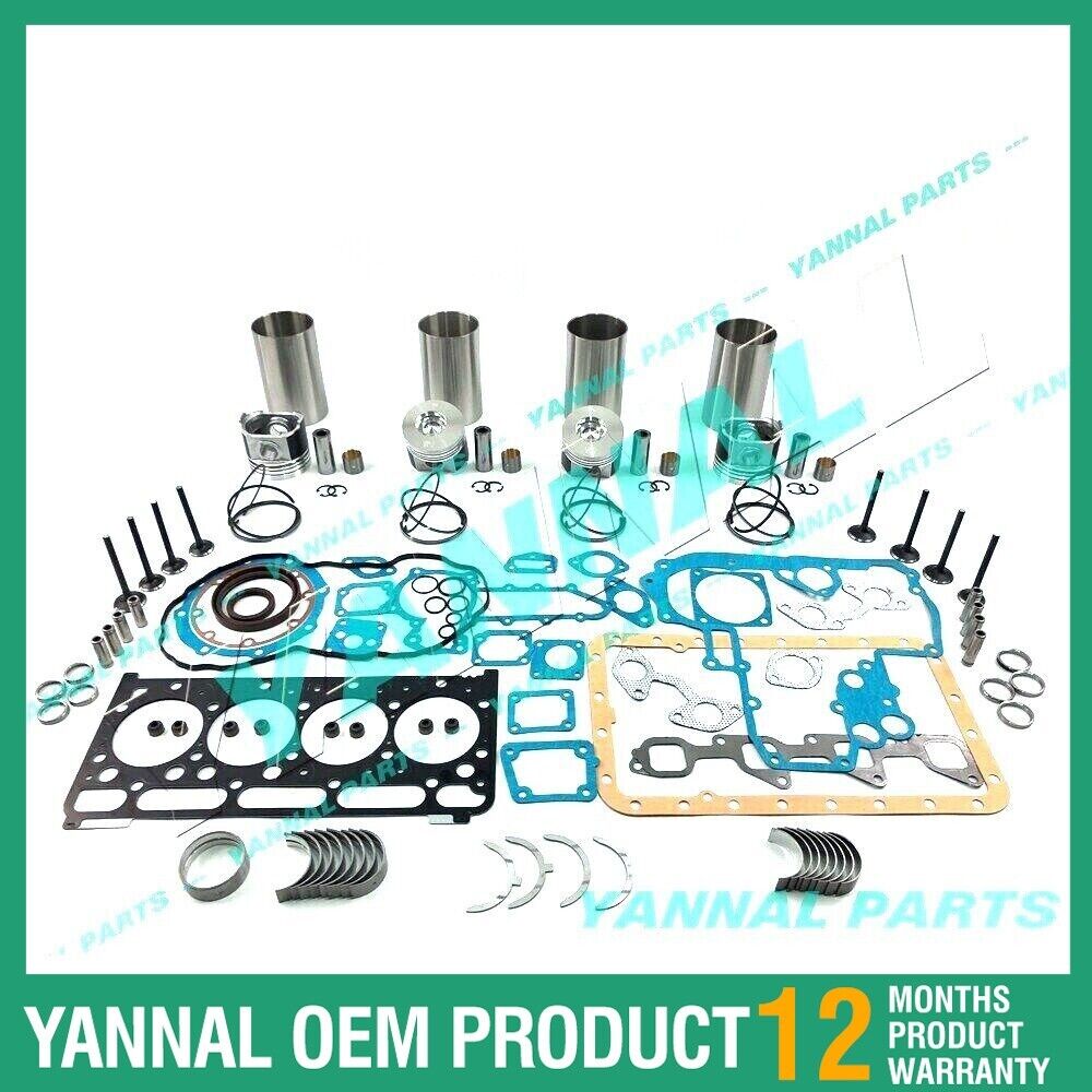 New Kubota V2203 V2403 Overhaul Kit With Valves 1G796-21111