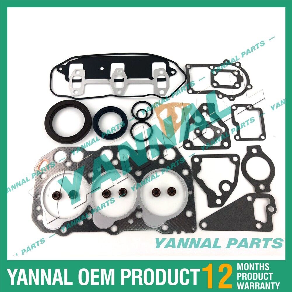 Engine Full Gasket Kit For Yanmar 3TNA72 3TNA72L Kobelco SK15SR John Deere F935