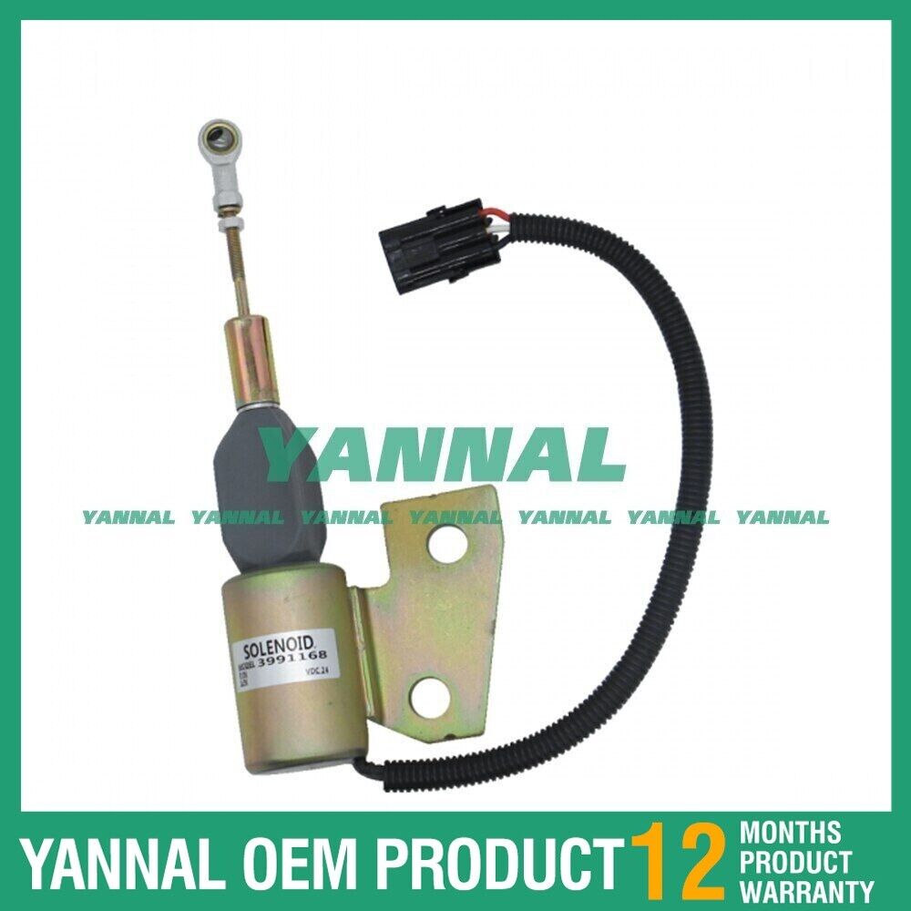 Solenoide de apagado de 24V 3991168 para Hyundai R140LC-7 R130 Cummins 4BT