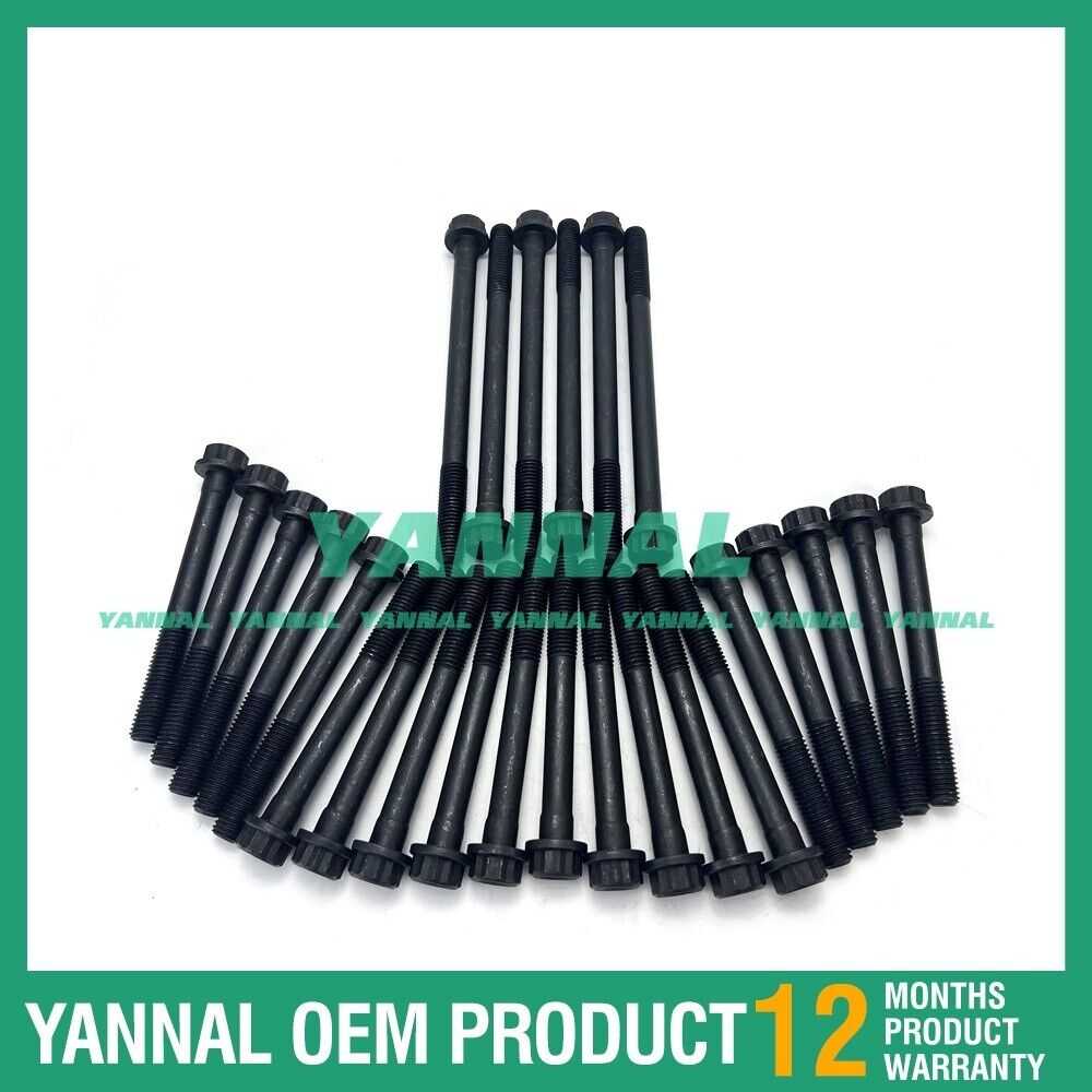 26X QSB6.7 Cylinder Head Bolt For Cummins Excavator Parts