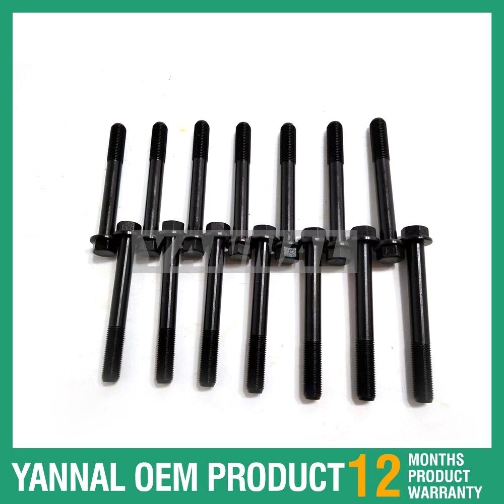 3TNE84 For Yanmar 14 PCS Cylinder Head Bolt forklift Diesel Engine Excavator