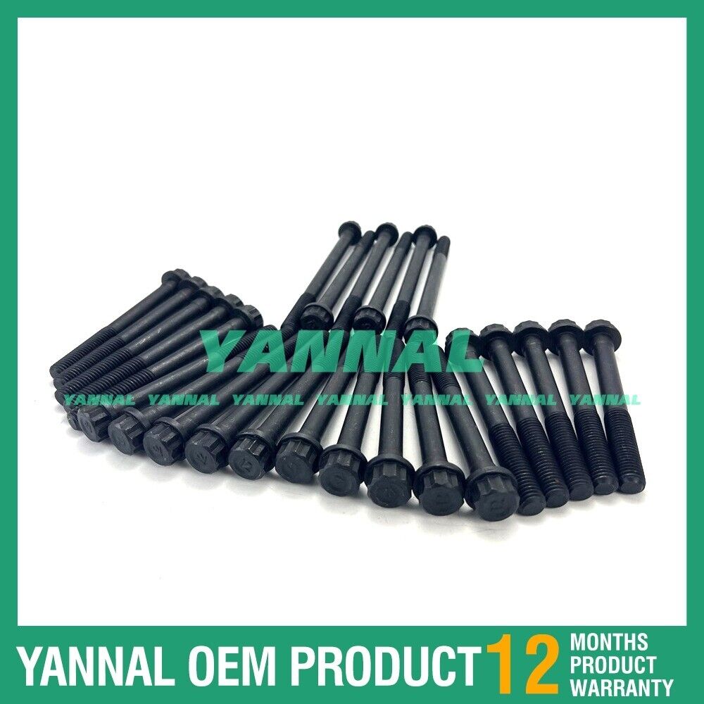 26X 6D107 Cylinder Head Bolt For Komatsu Excavator Parts