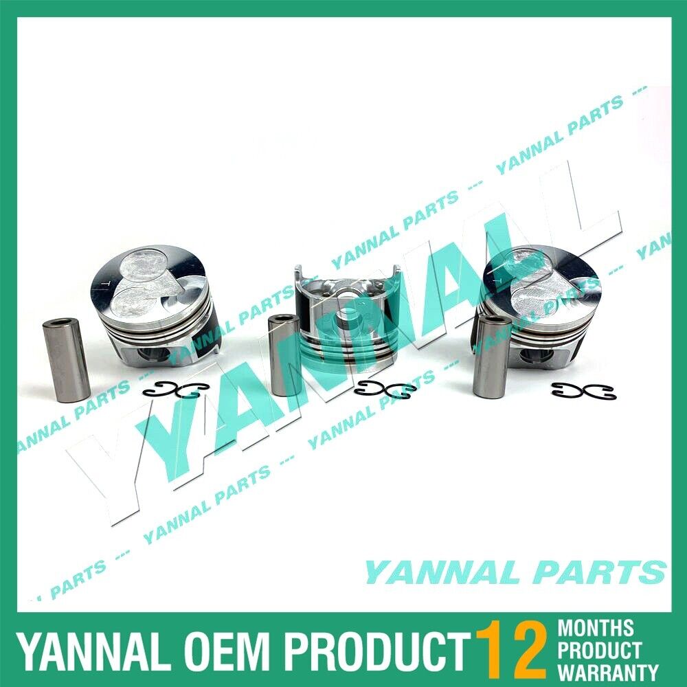 3 PCS D1105 Piston Kit STD For Kubota Diesel Engine